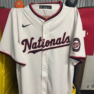 Men's Washington Nationals Nike White Home Limited CJ Abrams size Large